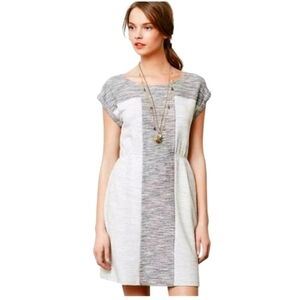 Anthropologie Edme & Esyllte sweatshirt mini dress colorblock gray Sz S/XS